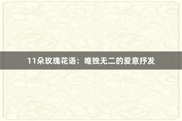 11朵玫瑰花语：唯独无二的爱意抒发